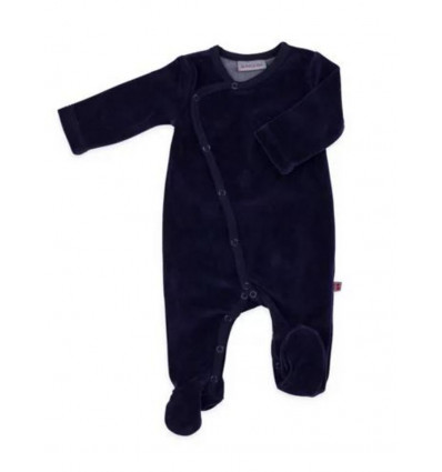 JUMPSUIT WITH FEET HYDRO BLUE VELVET 50