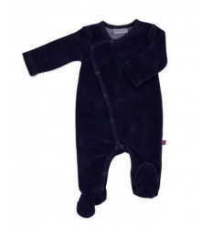 JUMPSUIT WITH FEET HYDRO BLUE VELVET 56