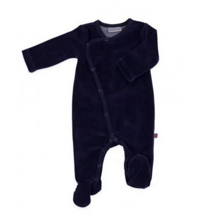 JUMPSUIT WITH FEET HYDRO BLUE VELVET 56