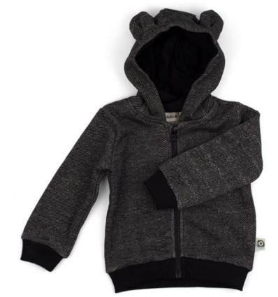 HOODIE BALOU BLACK SLUB SWEATER SLUB 74-