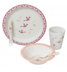 DINNER SET BAMBOO BIRDS 21
