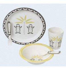 DINNER SET BAMBOO PINGUIN 21