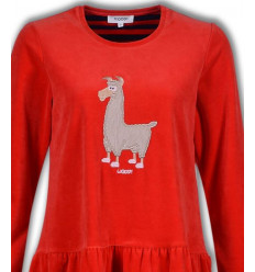 FILLES-FEMMES PYJAMAS ROUGE TOMATE 3A