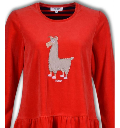 FILLES-FEMMES PYJAMAS ROUGE TOMATE 3A