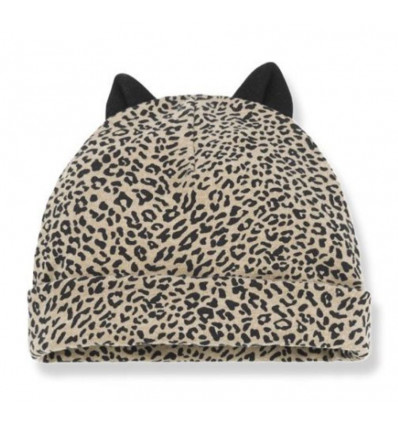 ASSEN BEANIE W/EARS BLACK/BEIGE T1