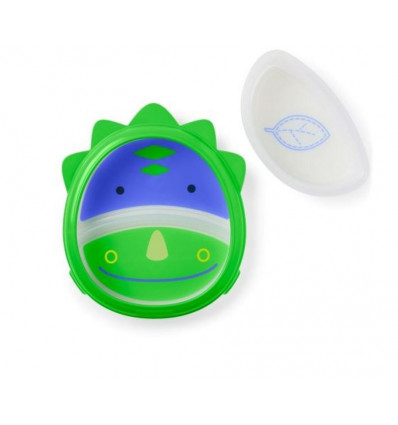 ZOO SMART SERVE PLATE&BOWL SET DINO 202