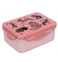 LUNCH BOX SET BLACK ANIMALS PINK 9
