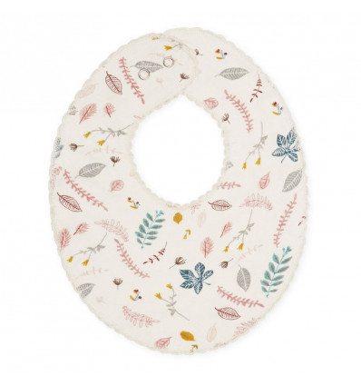 BIB TEETHING JERSEY LEAVES ROSE 21