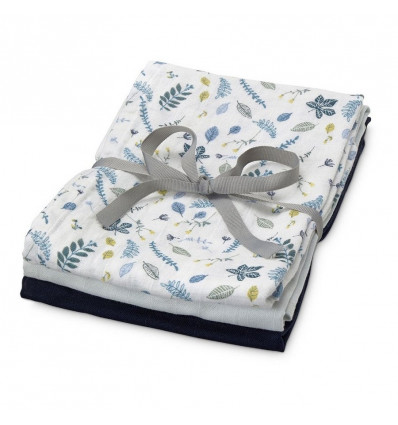 MUSLIN CLOTH 3P MIX BLUE 21