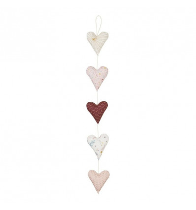 DECO HEARTS HANGING GARLAND ROSE MIX 21