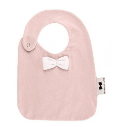BOW TIE BIB POWDER PINK ONE SIZE 9