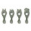 LIVA SILICONE SPOON 4 PACK FAUNE GRN 202