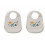 TILDA SILICONE BIB 2-PACK DINO MIX 22