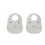TILDA SIL BIB 2P RABBIT DUMBO GREY 21