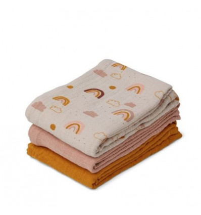 LINE MUSLIN CLOTH 3 PACK RAINBOW 202