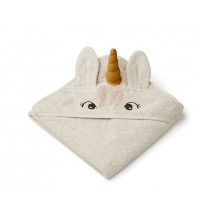 ALBERT HOODED TOWEL UNICORN SANDY 202