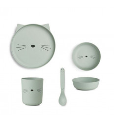 BAMBOO BOX SET CAT DUSTY MINT 4PC 202
