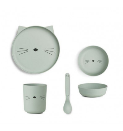 BAMBOO BOX SET CAT DUSTY MINT 4PC 202