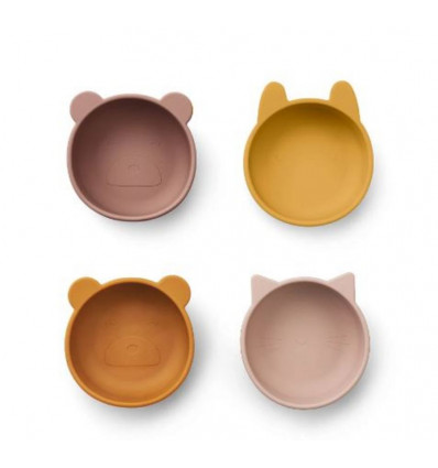 IGGY SILICONE BOWLS 4-PACK ROSE MIX 202