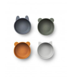 IGGY SILICONE BOWLS 4 PACK BLUE MIX 24