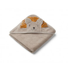 AUGUSTA HOODED TOWEL LION STONE 202