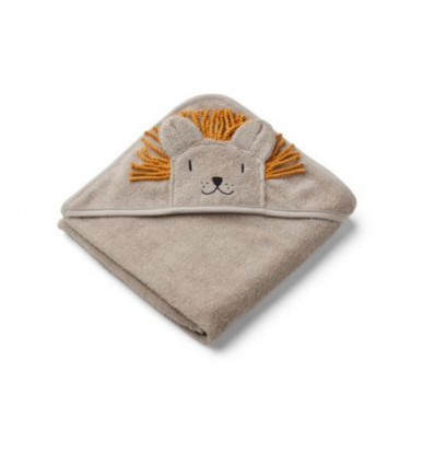 AUGUSTA HOODED TOWEL LION STONE 202
