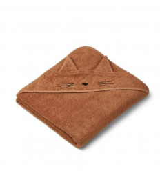 AUGUSTA HOODED TOWEL CAT TERRACOTTA 202