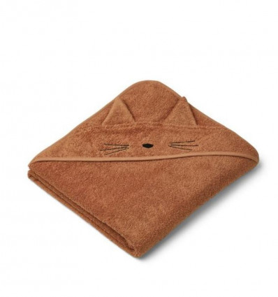 AUGUSTA HOODED TOWEL CAT TERRACOTTA 202