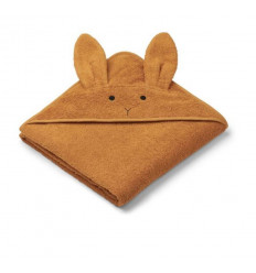 AUGUSTA HOODED TOWEL RABBIT MUSTARD 202