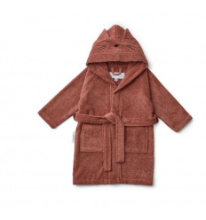 LILY BATHROBE CAT DARK ROSE 2PC 1-2Y 202