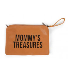 MOMMY CLUTCH SIMILI CUIR BRUN 211