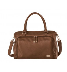  DOUBLE ZIP SATCHEL REDW-CHESTNUT 24