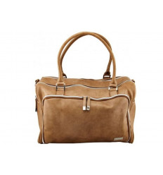  DOUBLE ZIP SATCHEL LATTE 24