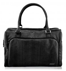 ISOKI DOUBLE ZIP SATCHEL BLACK MUMBA 20