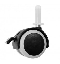 SET DE 4 ROULETTES 40MM CAOUTCH NOIR 21