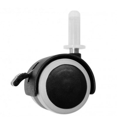 SET DE 4 ROULETTES 40MM CAOUTCH NOIR 21