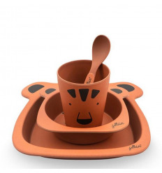 DINERSET BAMBOE ANIMAL CLUB RUST 201
