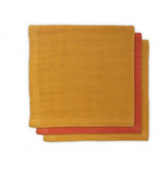 BAMBOE MONDDOEKJE MUSTARD RUST 3PACK 202