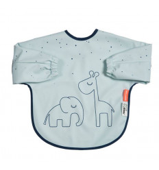 SLEEVED BIB 6-18M DREAMY DOTS BLUE 22