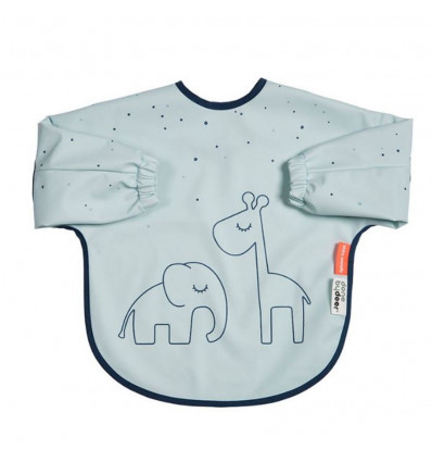 SLEEVED BIB 6-18M DREAMY DOTS BLUE 22