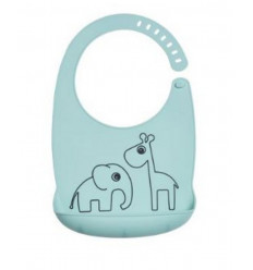 SILICONE BIB DEER FRIENDS BLUE 241