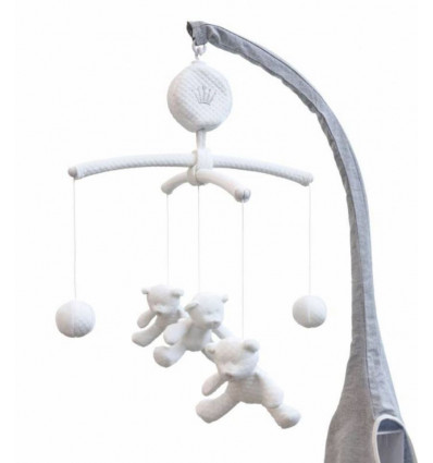 MUSICAL MOBILE OSCAR ETHNIC WHITE 24