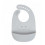 SILICONE BIB LITTLE CHUMS MOUS GREY 231
