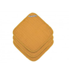 MUSLIN WASHCLOTH SET 3 PCS MUSTARD 21