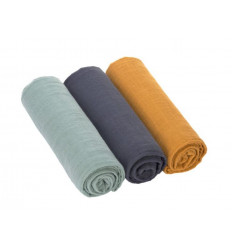 SWADDLE&BURP BLANKET L GREEN/NAVY/MUS 21
