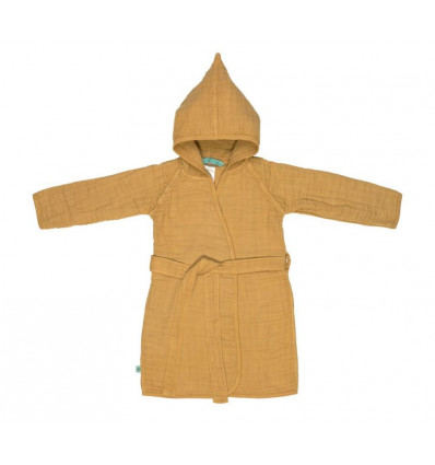 MUSLIN BATHROBE MUSTARD,24-36M 231