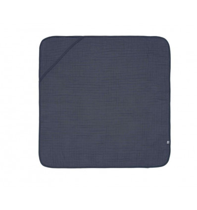MUSLIN HOODED TOWEL NAVY 231