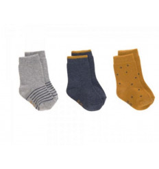 NEWBORN SOCK GOTS 3P ASS BLUE S12-14 25