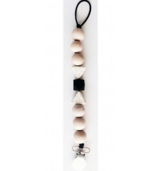 PACIFIER STRING BOW BLACK 20