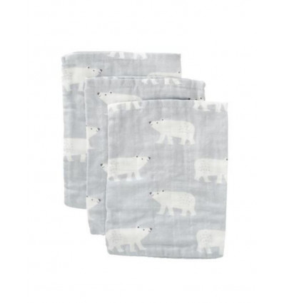 WASH CLOTH SET 3 PC. POLAR BEAR 233